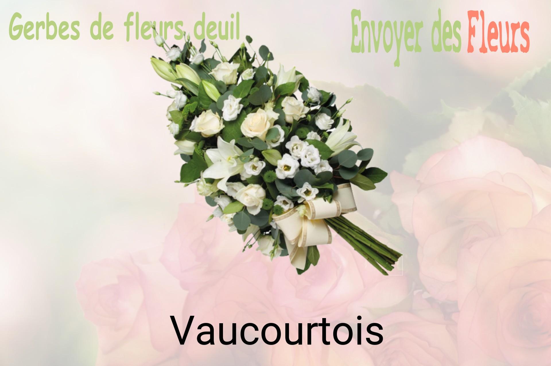Gerbe de fleurs de deuil livrée à Vaucourtois